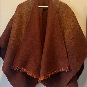 Rust Brown Wool Shawl